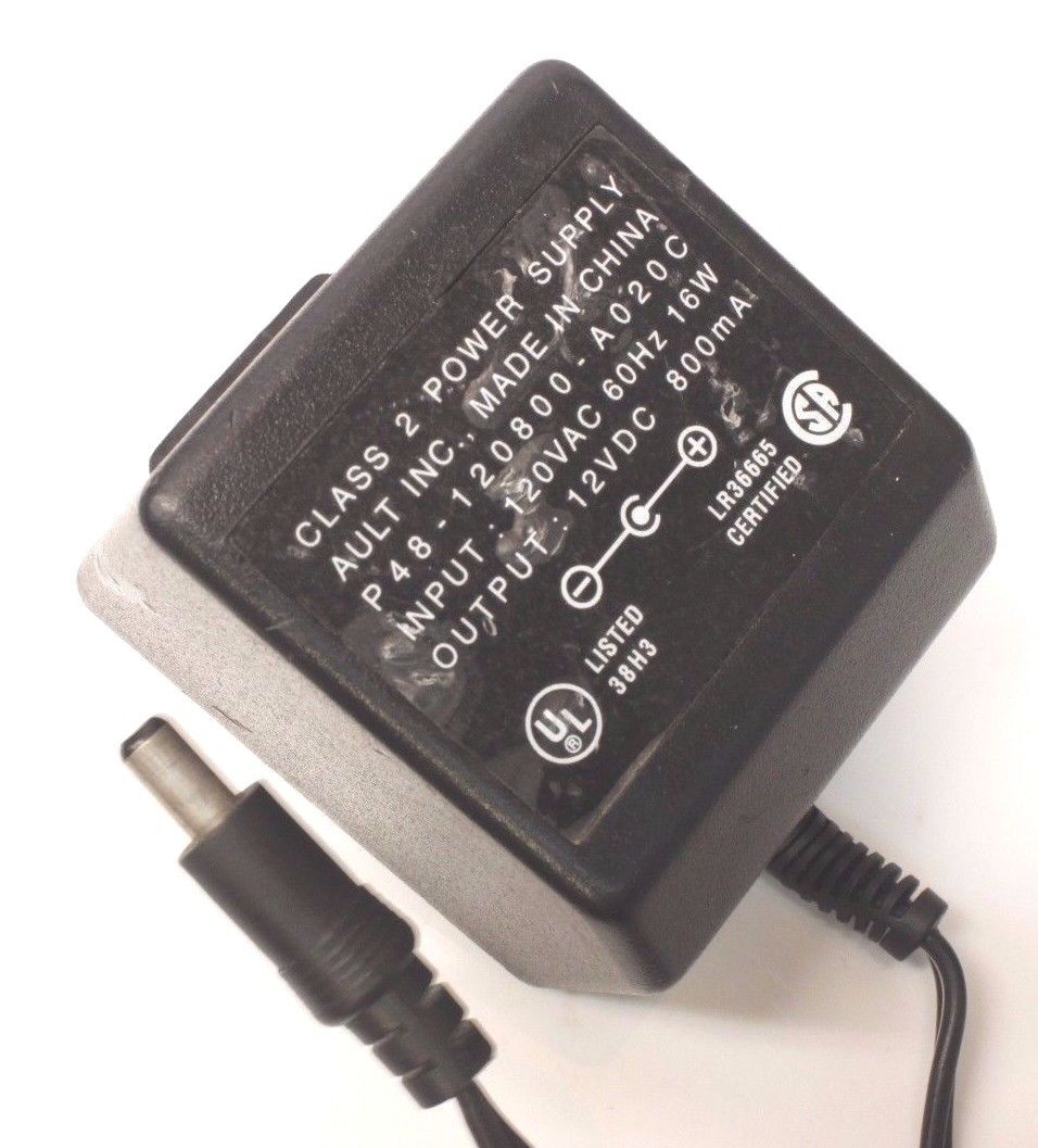 New AULT P48-120800-A020C 12V DC 800mA AC Power Supply Adapter Charger